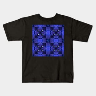 Royal Blue Hydrangea Pattern 2 Kids T-Shirt